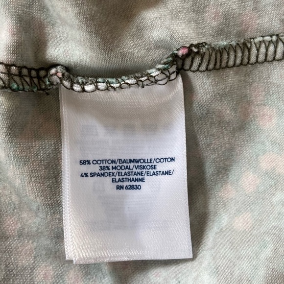 Lands’ End Colorful Floral Pink Green Black Sleeveless Wrap Front Jersey Dress - Picture 11 of 13